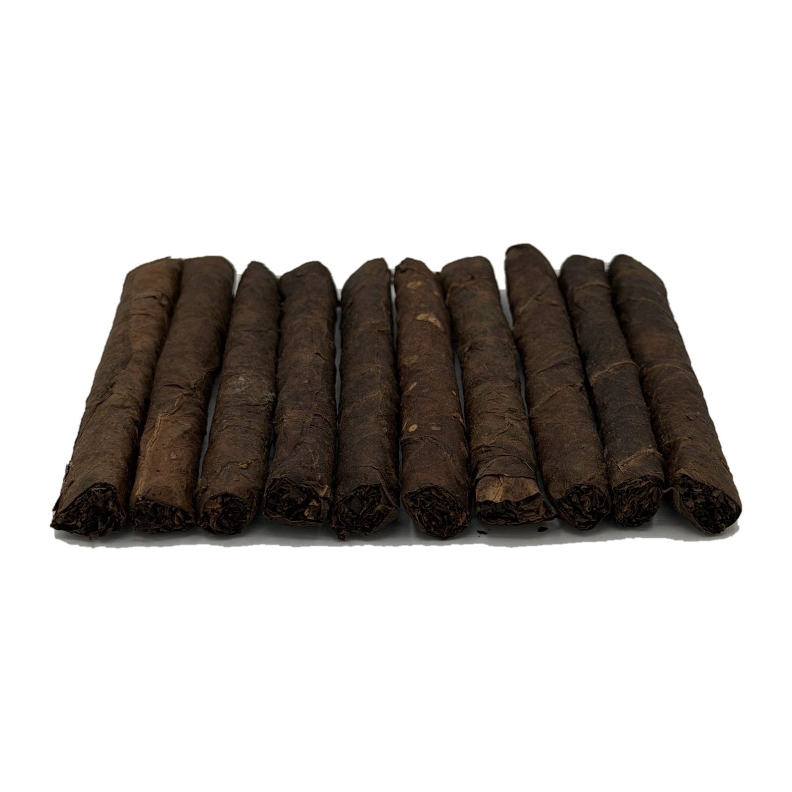 Ten hand-rolled Mapacho cigars — pure Nicotiana rustica