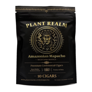 Plant Realm Amazonian Mapacho premium cigars pack of 10 — front of pouch