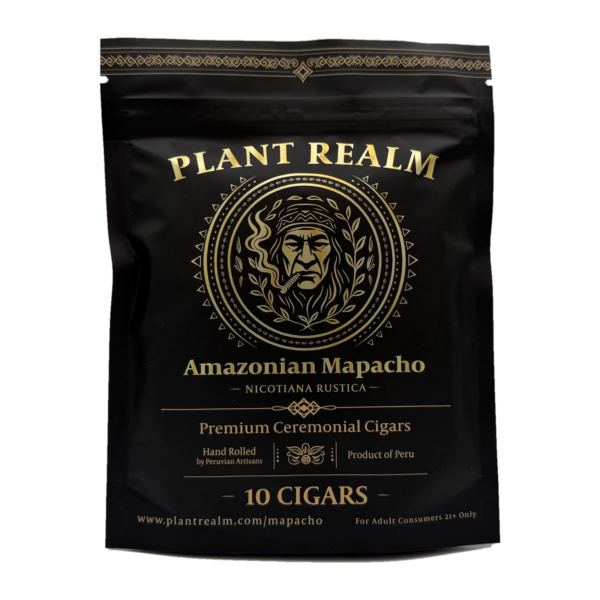 Plant Realm Amazonian Mapacho premium cigars pack of 10 — front of pouch