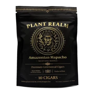 Plant Realm Amazonian Mapacho premium cigars pack of 10 — front of pouch